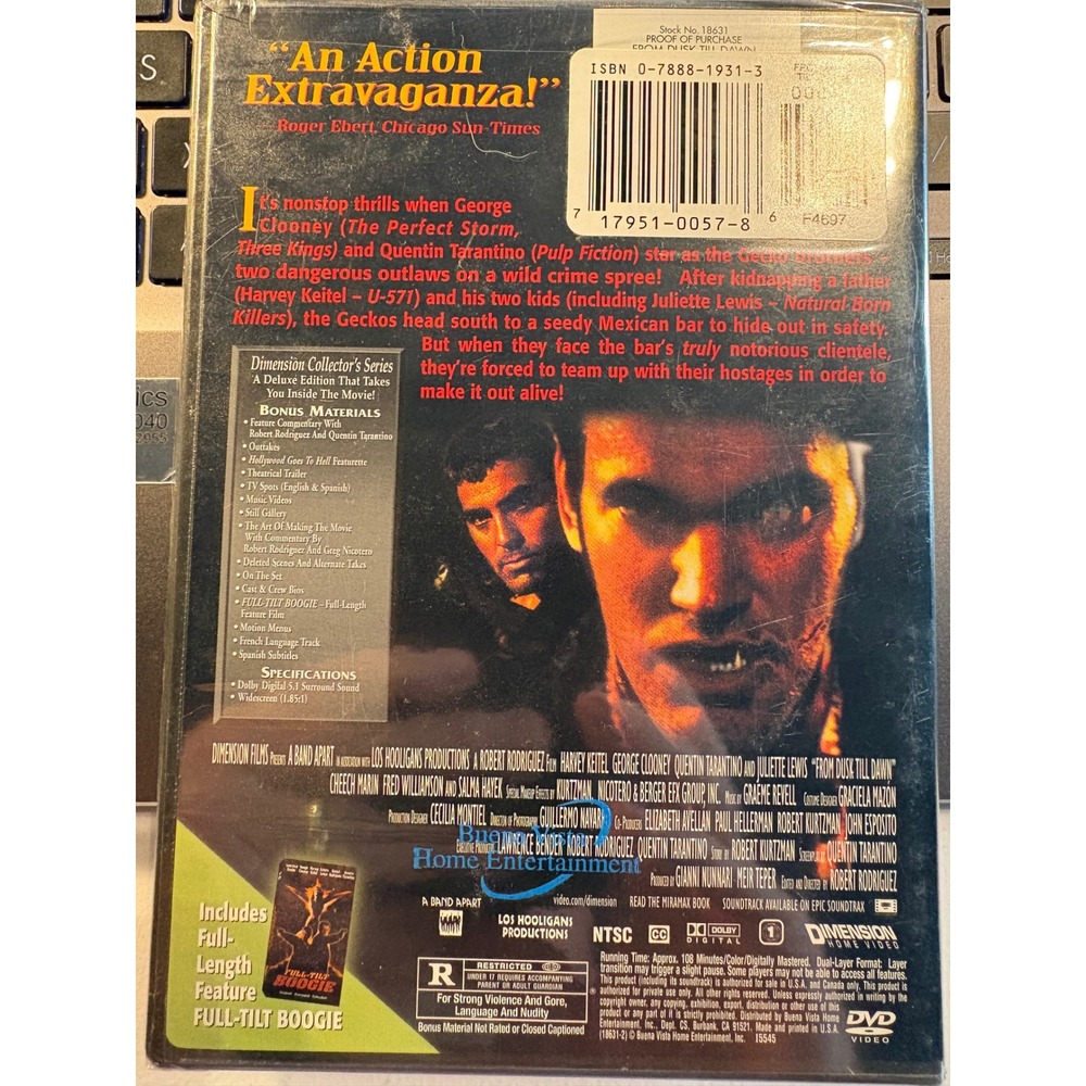 Dimension From Dusk Till Dawn DVD‎ Collector's Series Robert Rodriguez Tarantino